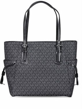 Michael Kors Monogram Tote in Black and Gray